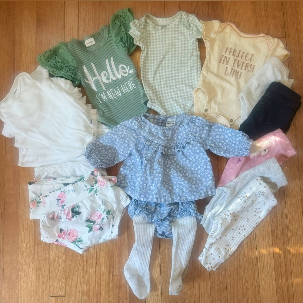 Newborn girl clothing bundle